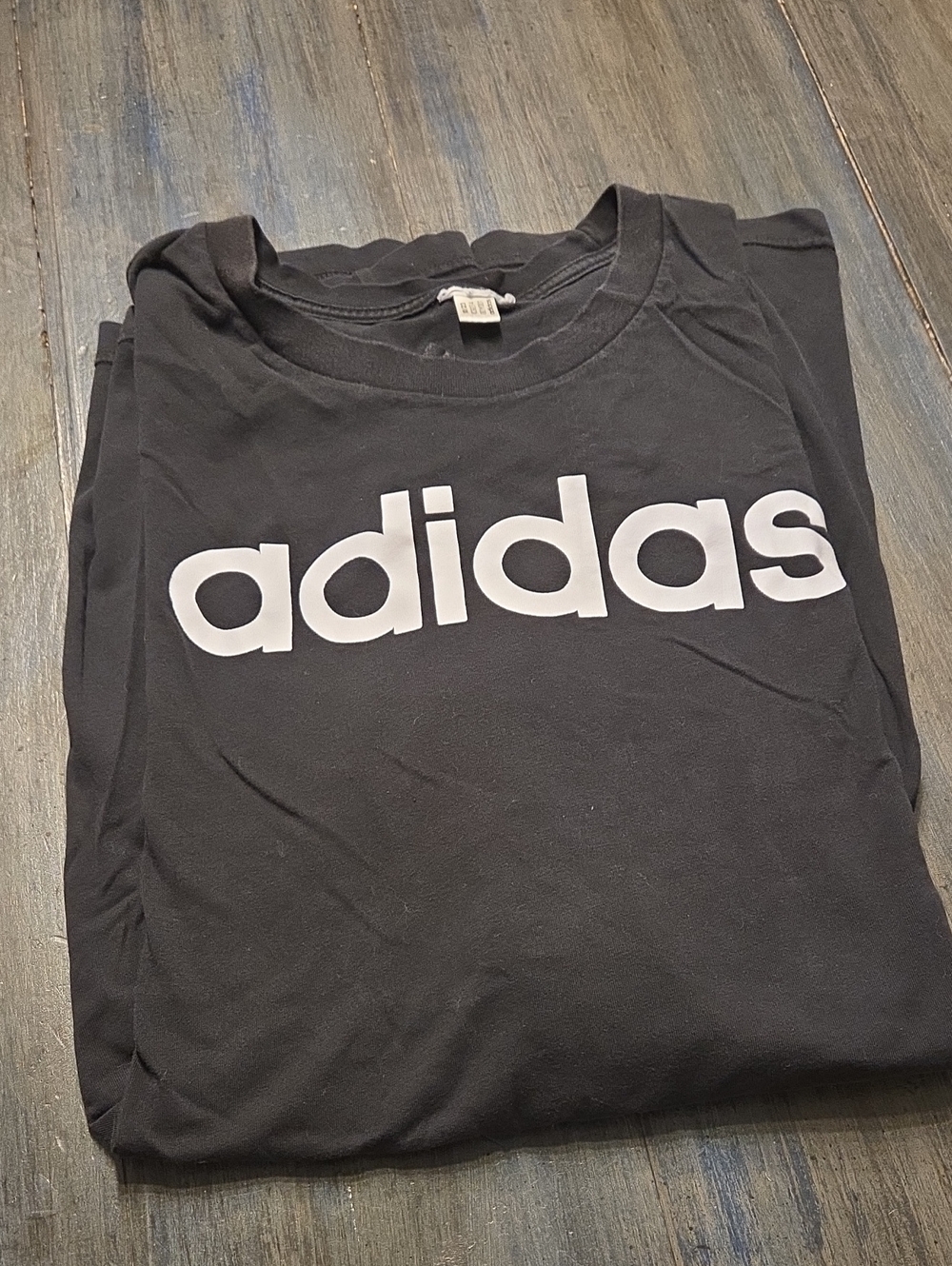 adidas Black T-Shirt with White Logo